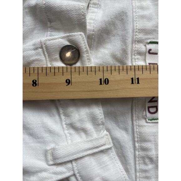 J BRAND Jeans Womens Size 32 White Denim Bootcut Mid Rise Classic Casual Coastal - Picture 11 of 13